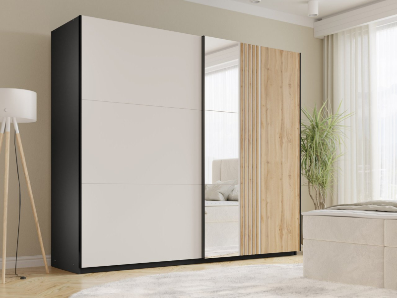 Šatní skříň Akmata 250 s posuvnými dveřmi