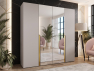 Šatní skříň se zrcadlem Frokow 2 200 cm