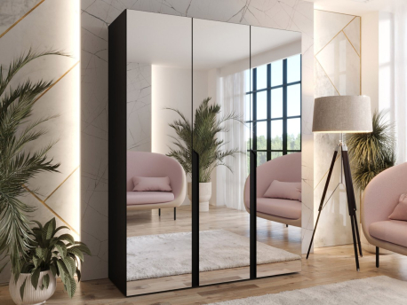 Šatní skříň se zrcadlem Frokow 3 150 cm
