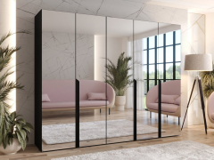 Šatní skříň se zrcadlem Frokow 3 250 cm