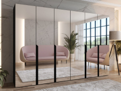 Šatní skříň se zrcadlem Frokow 3 300 cm