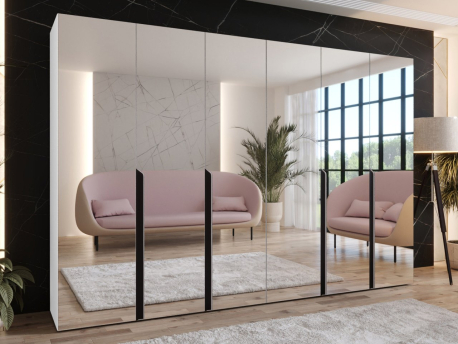 Šatní skříň se zrcadlem Frokow 3 300 cm