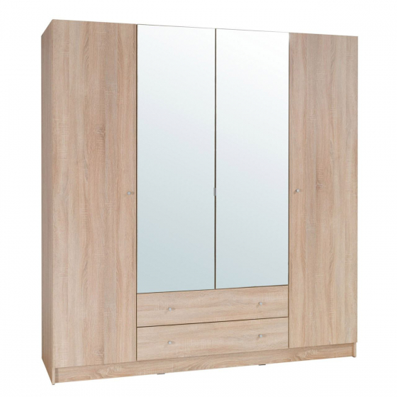 čtyřdveřová skříň se zrcadlem Elsa ES20