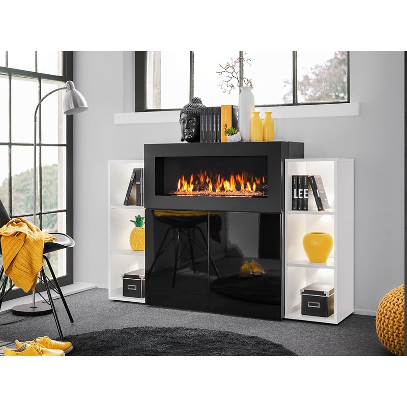 Široká komoda s bio krbem Margarita