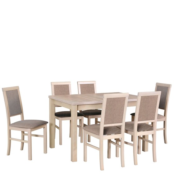 Rozkládací stůl se 6 židlemi AL17