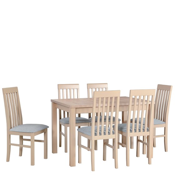Rozkládací stůl se 6 židlemi AL16