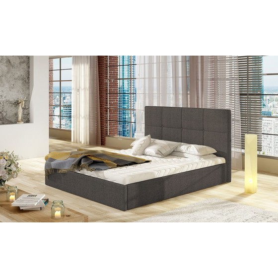 Čalouněná postel Allatessa s úložním prostorem
