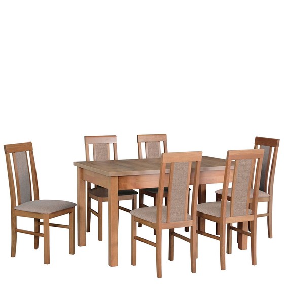 Rozkladaci stul se 6 židlemi AL18